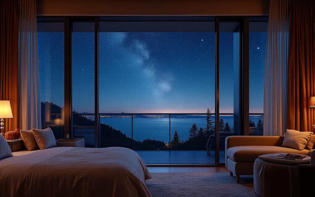 Five-star accommodation with panoramic night sky views